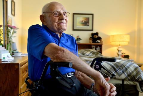Willie Berchau, 100, is living on his own in a senior community in St. Petersburg, Florida, after being made a ward of the state and being put in a lockdown unit at a nursing home. After his friends stood up for him, his rights were restored. (Staff photo / Mike Lang)